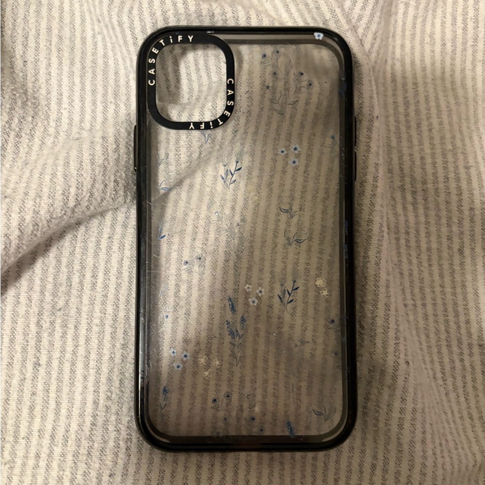 Casetify Black Floral Phone Case